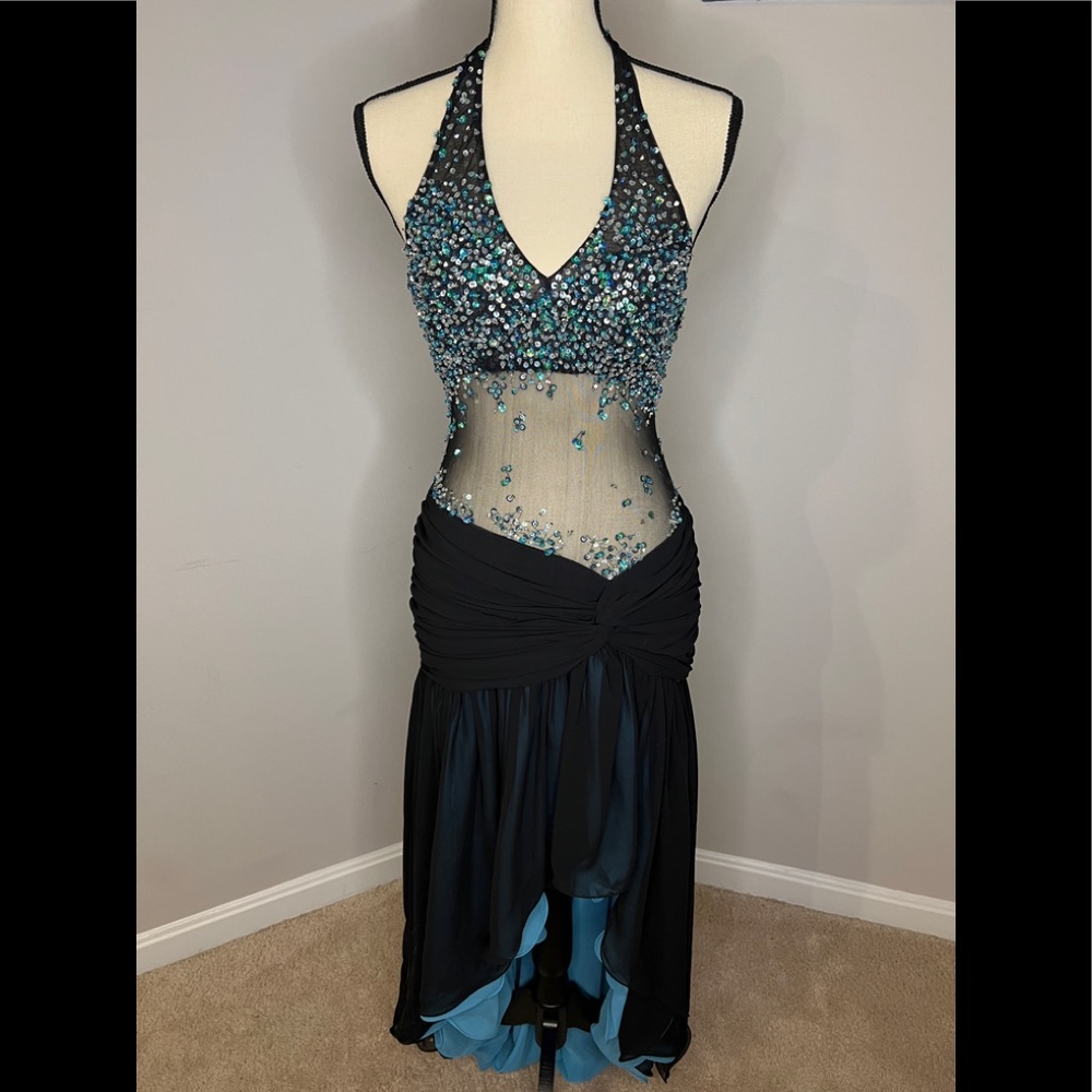 Tiffany Designs beaded Prom Dress vintage